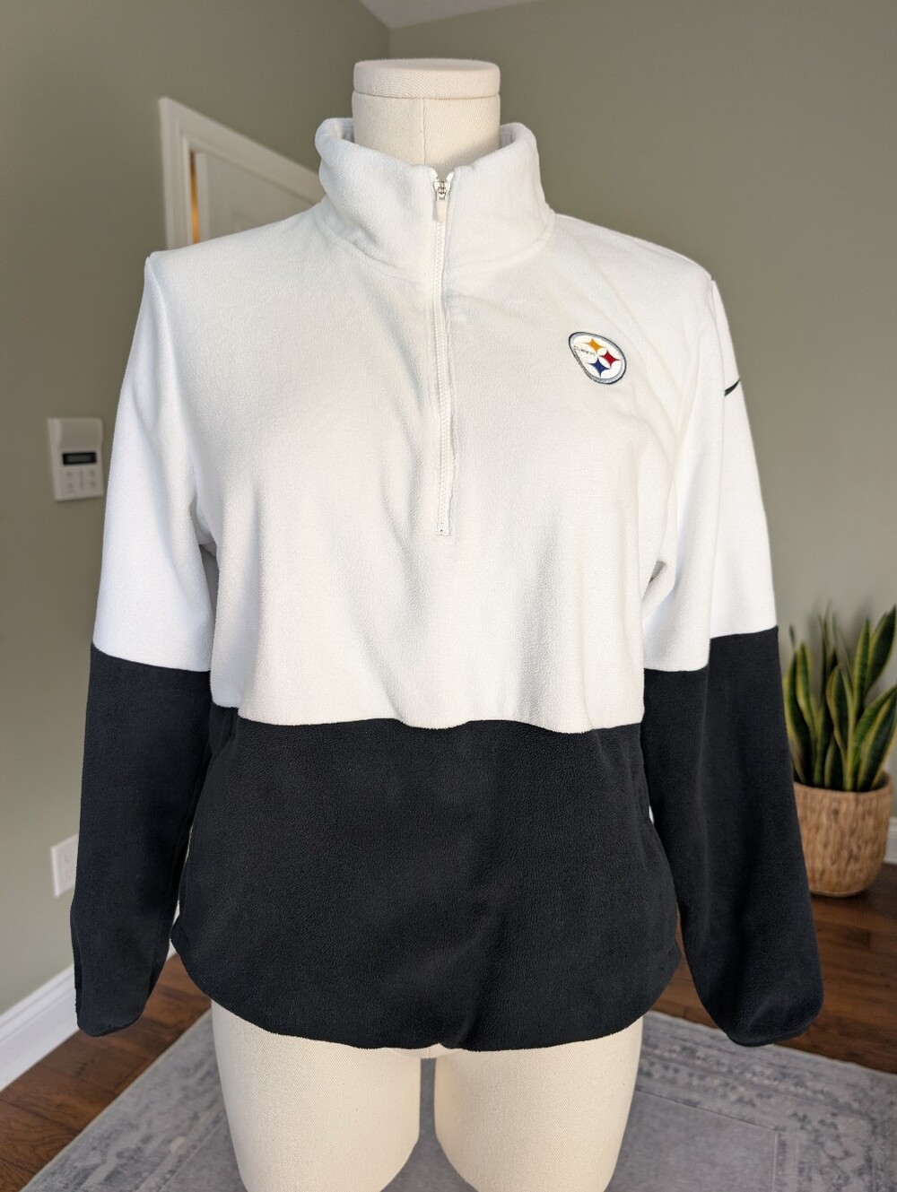 Nike Pittsburgh Steelers Womens NFL Dri FIT Quarter Zip Fleece Sportswear M